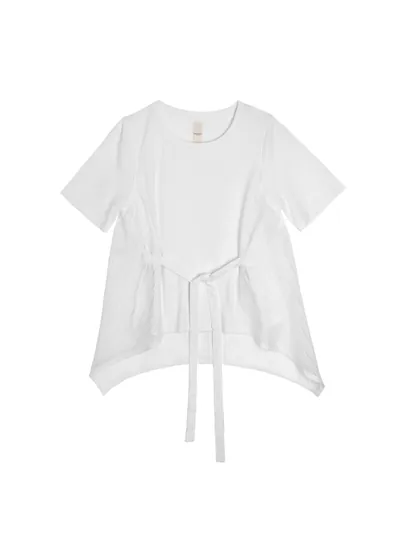 Tie-Detail Patchwork Top - 26SRT026B