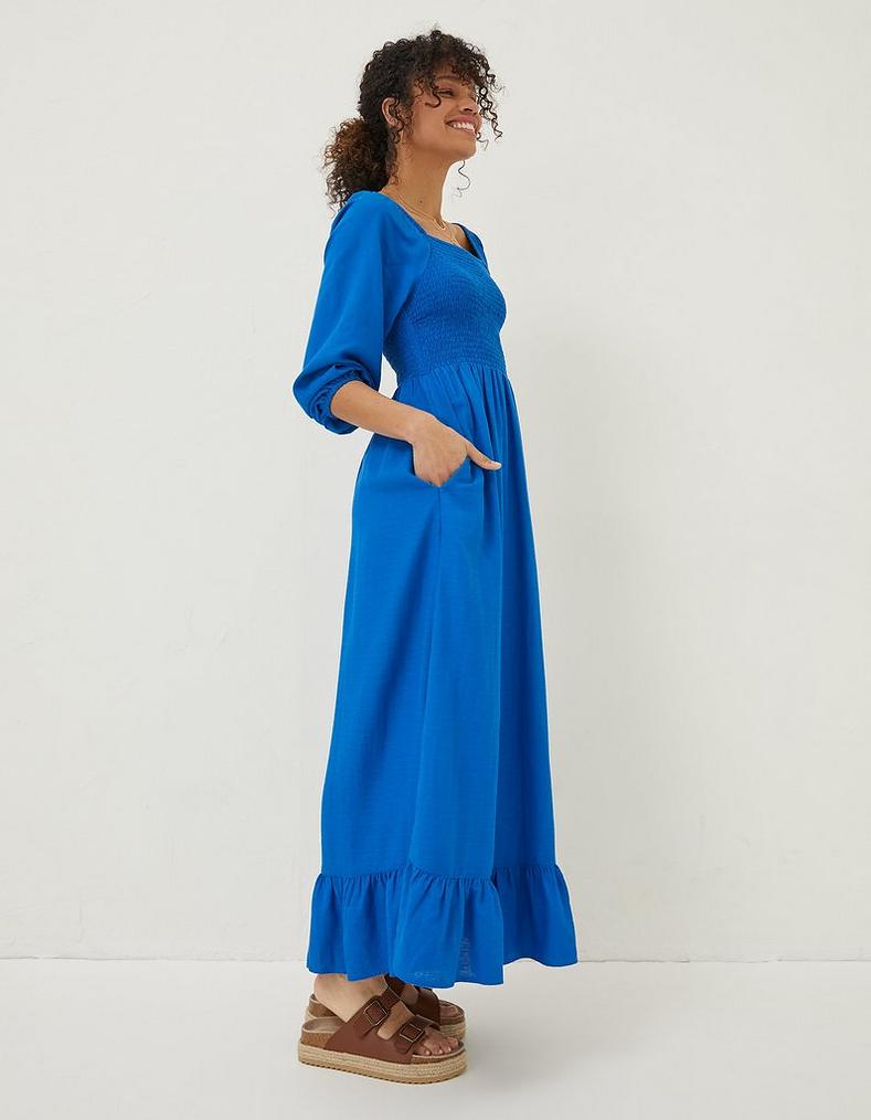 Adele Shirred Midi Dress