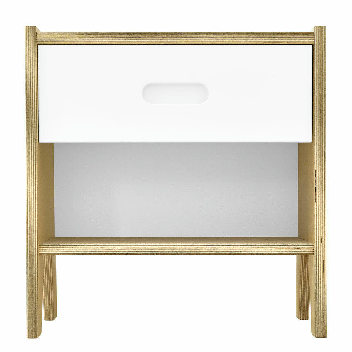 SAMY - Chevet effet bois blanc et bois