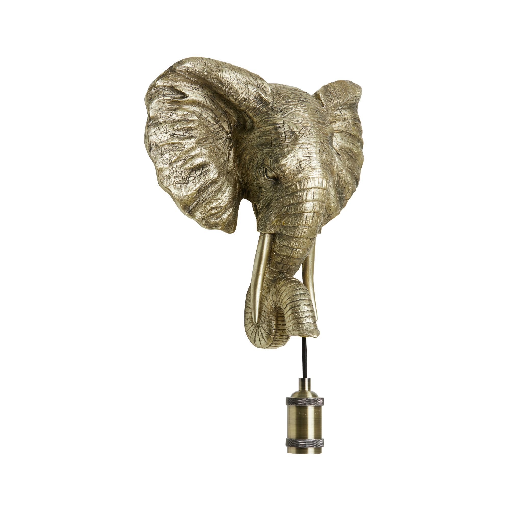 Light & Living wandlamp Elephant - goud - 35x13x36cm