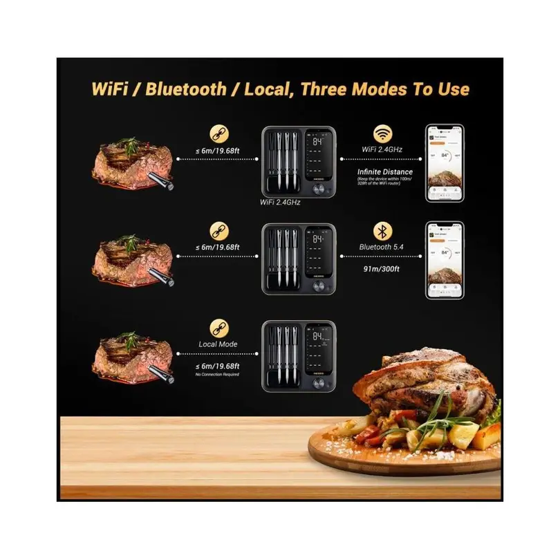 Grill-& Fleischthermometer INT-14-BW