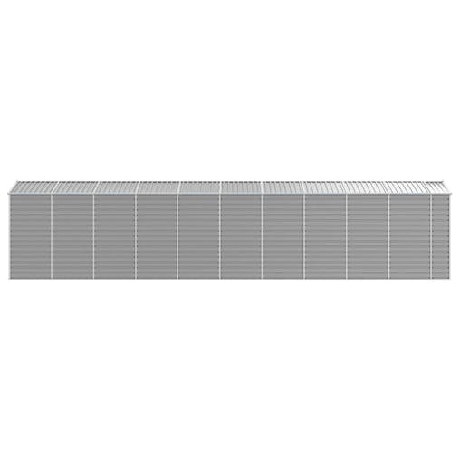NNEVL Garden Shed Light Grey 191x895x198 cm Galvanised Steel