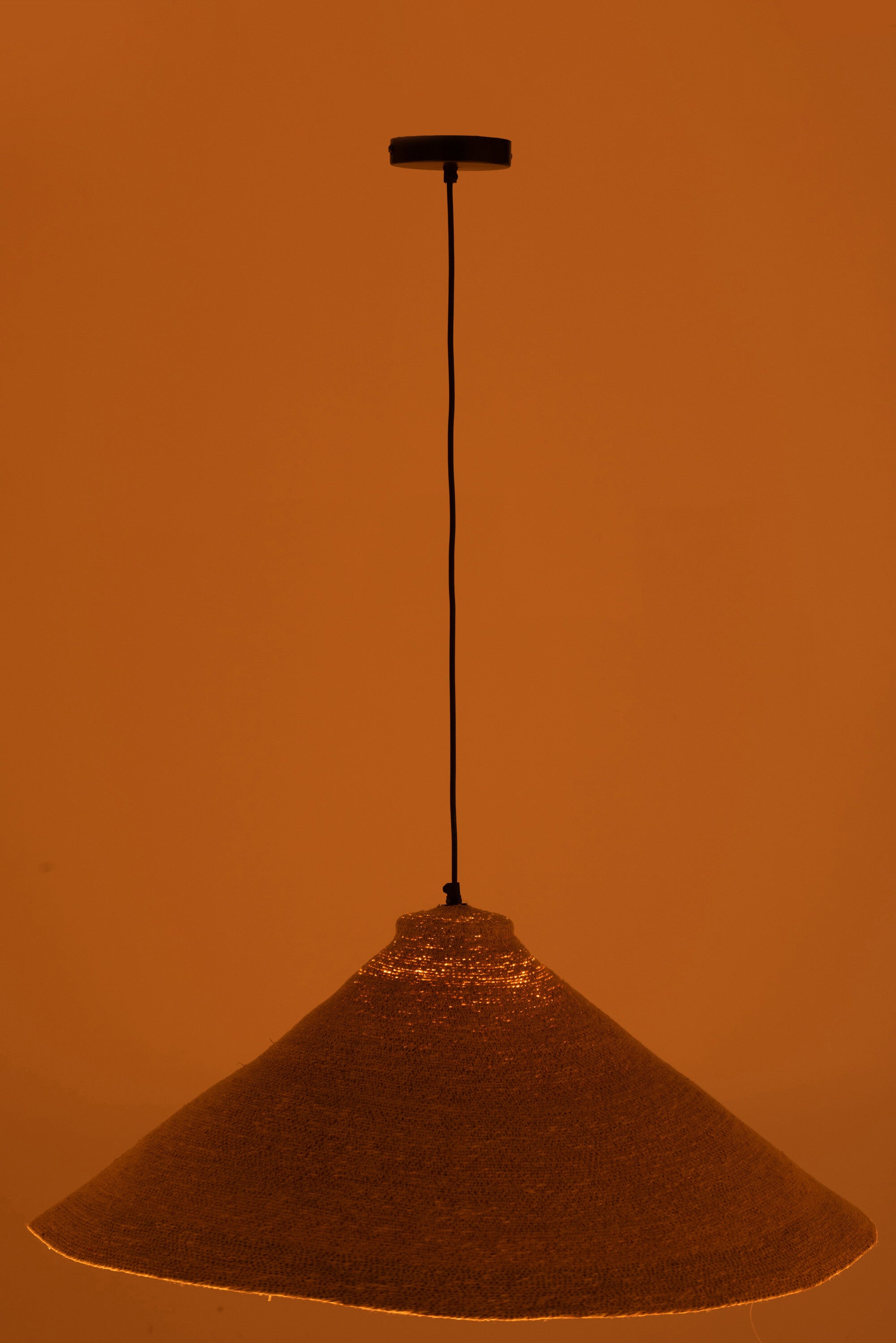 J-Line hanglamp Kegel - zeegras - naturel