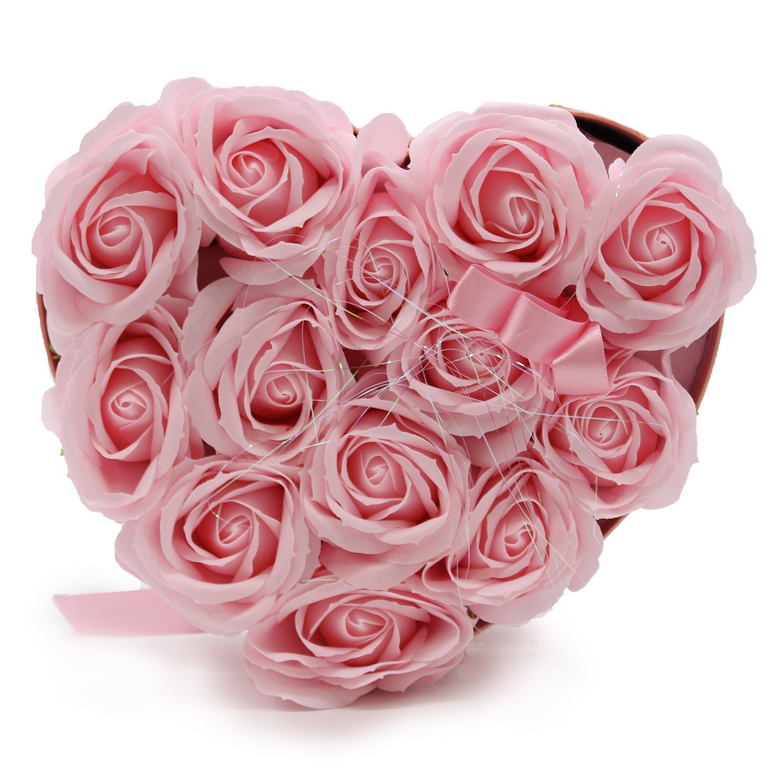 Serenityy Serenityy Soap Flower Gift Bouquet - 13 Pink Roses Heart Arrangement