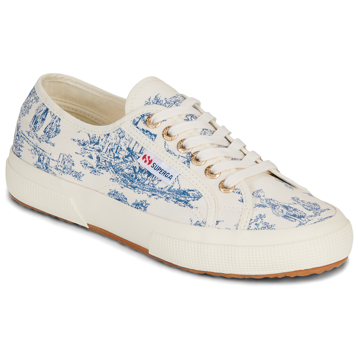 Superga - 2750 TOILE DE JOUTE - Beige / Marine