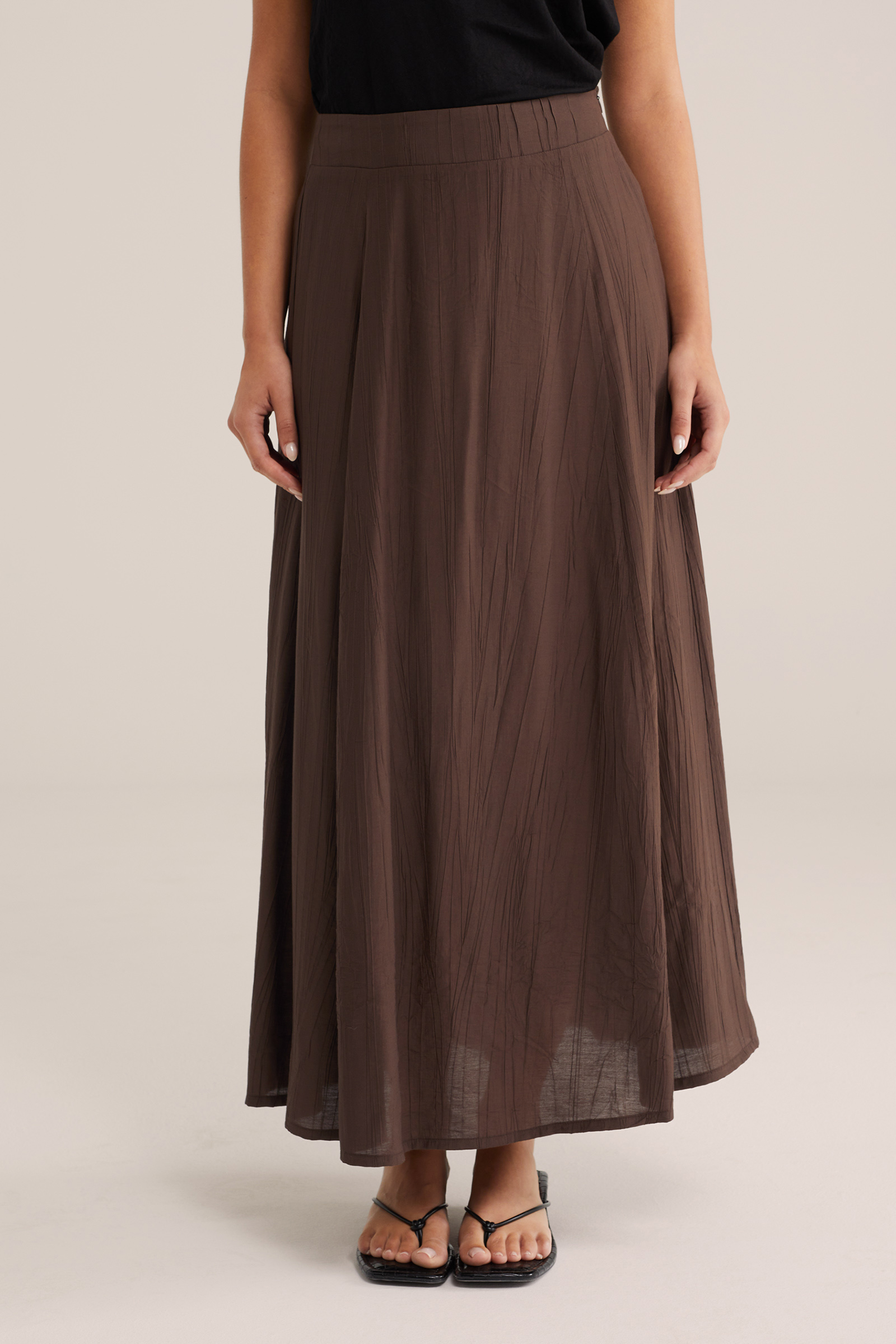 Dames midi rok met structuur