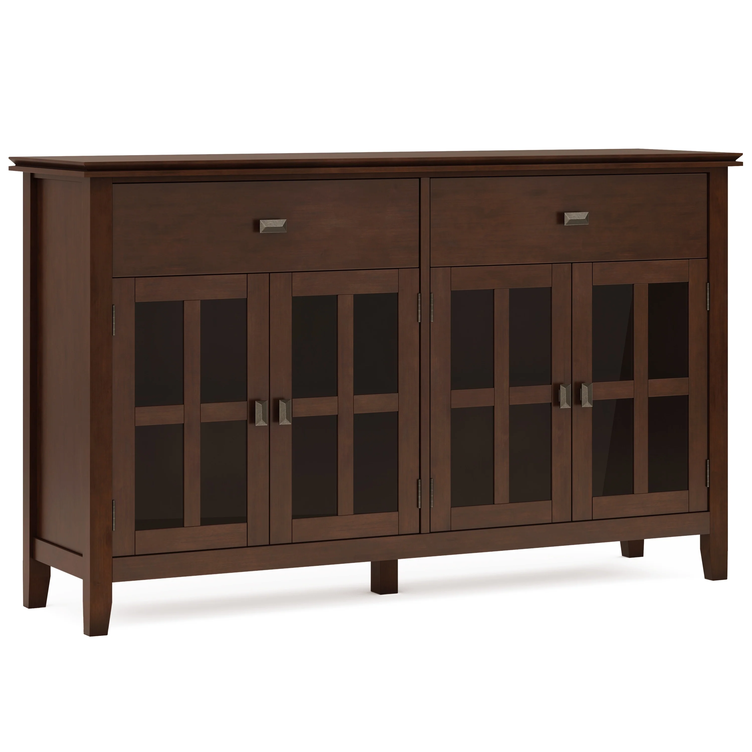 WYNDENHALL Stratford 60 Wide Solid Wood Transitional Large 4 Door Sideboard Buffet -  17d x 60w x 34h