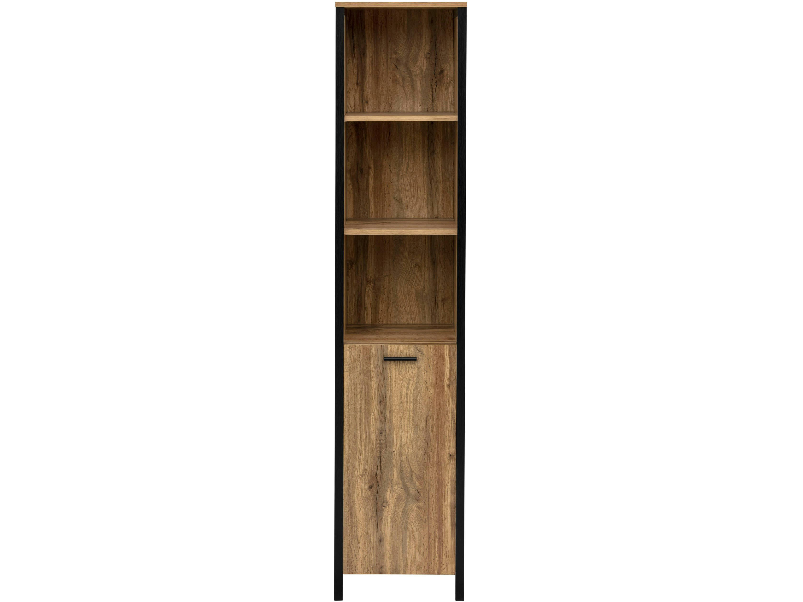 WERRA - Armoire avec 1 porte et 2 étagères en MDF chêne