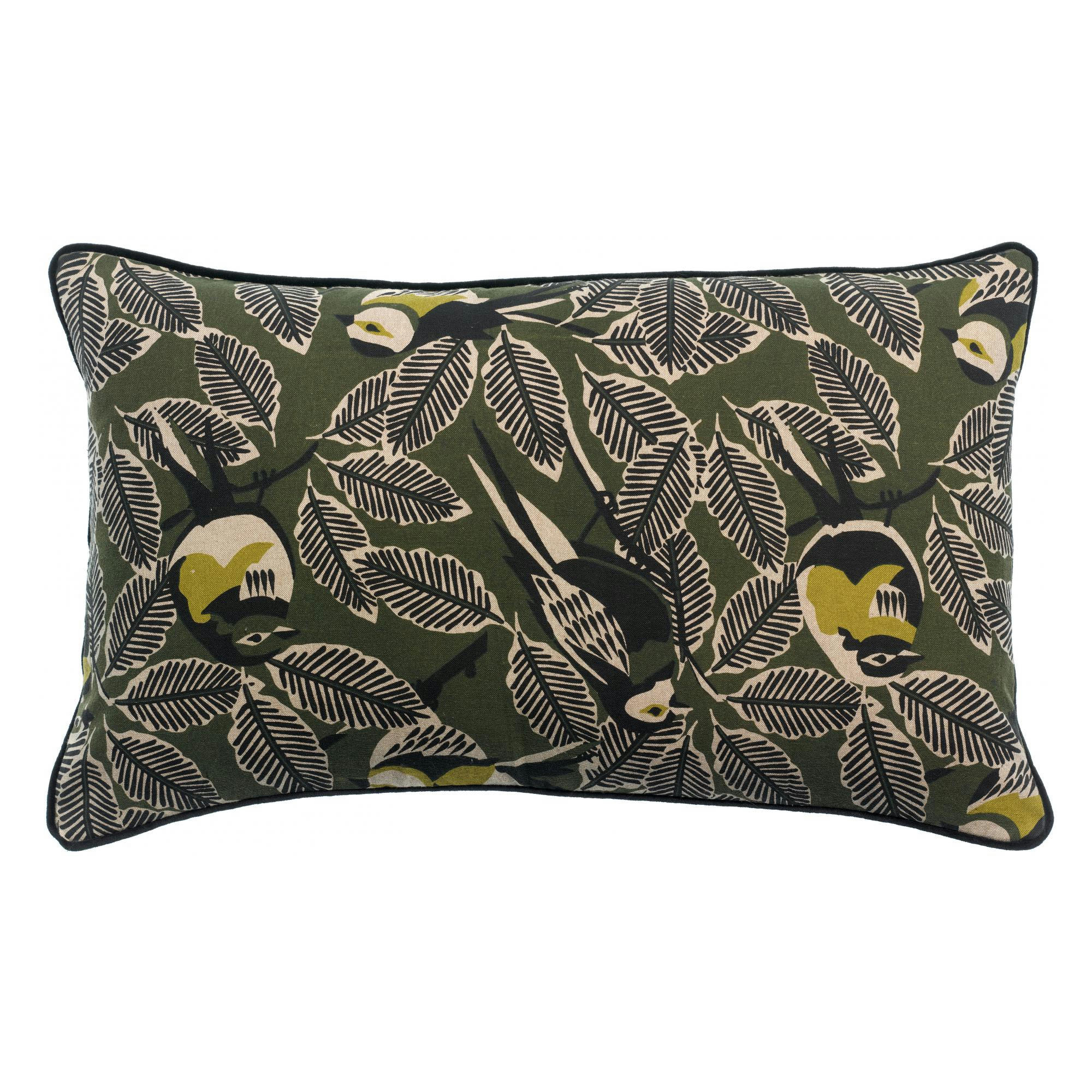 ZAZU CHAMBRAY - Coussin  en coton olive 40 x 65