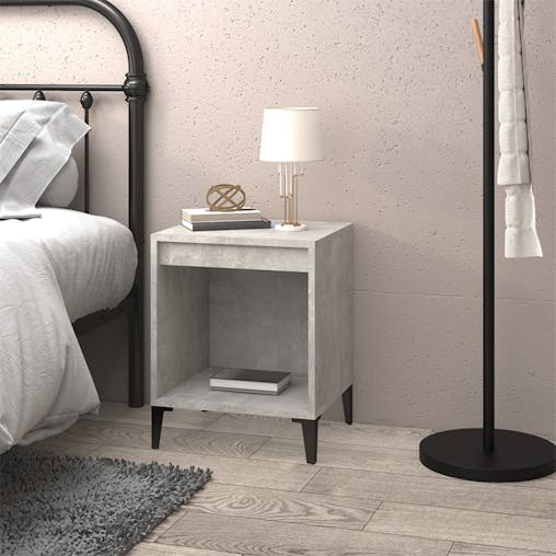 NNEVL Bedside Cabinet Concrete Grey 40x35x50 cm