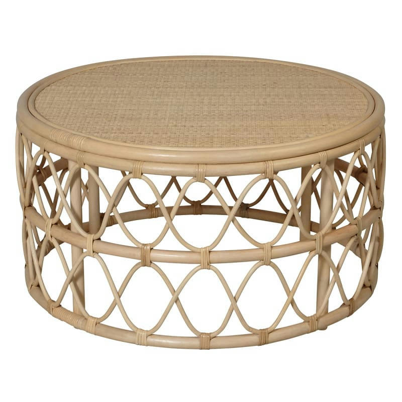 - Grande table basse en rotin