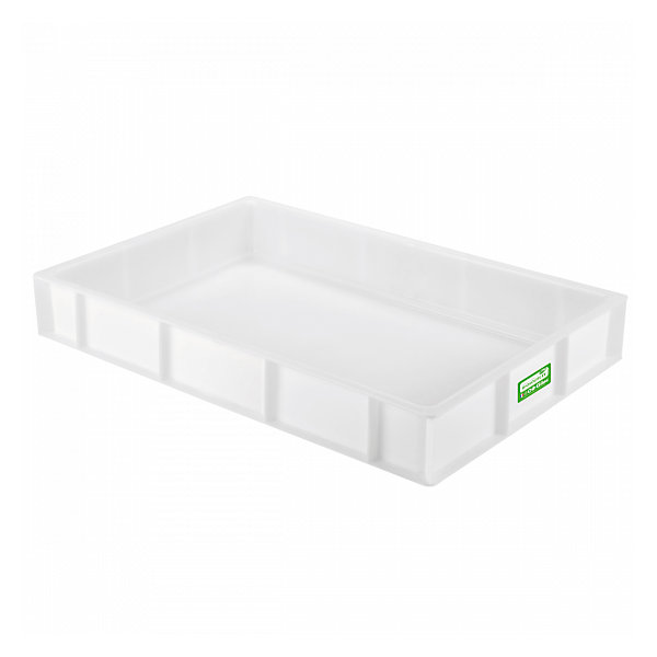 Caisse pleine biosourcée 600 x 400 x 90 mm 15 L - blanc