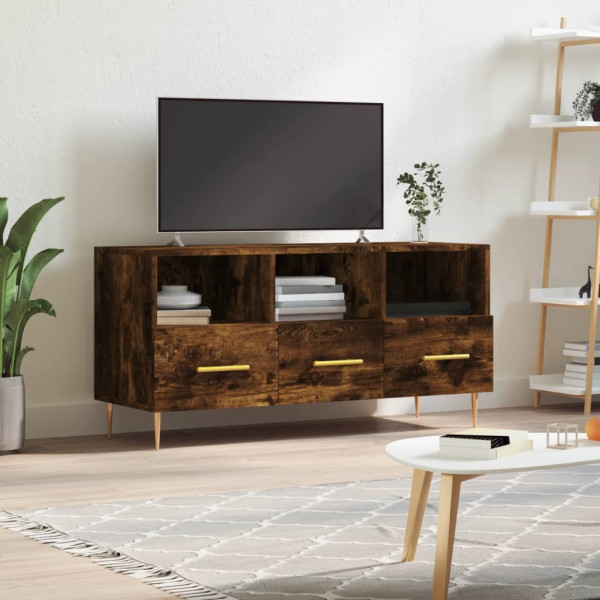 Szafka pod TV przydymiony dąb 102x36x50 cm