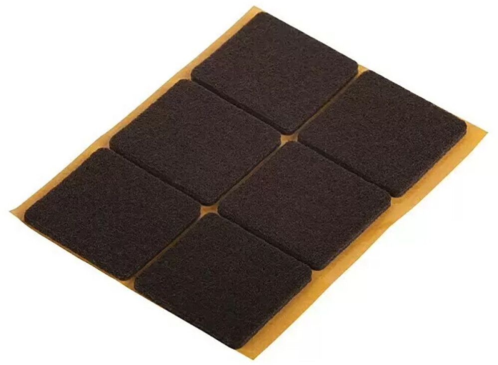 FILTFØTTER SUKI SELVKLEBENDE BRUN 32X32MM 8-PAKNING