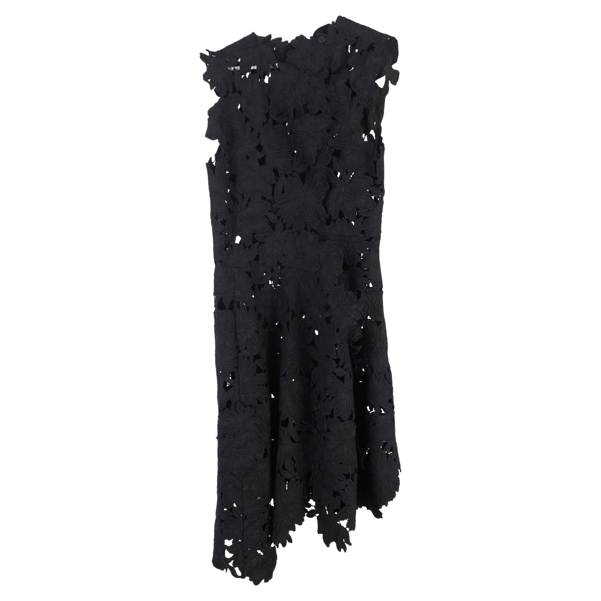 Max Mara Preloved Sportmax Lace Midi Dress in Black Polyester
