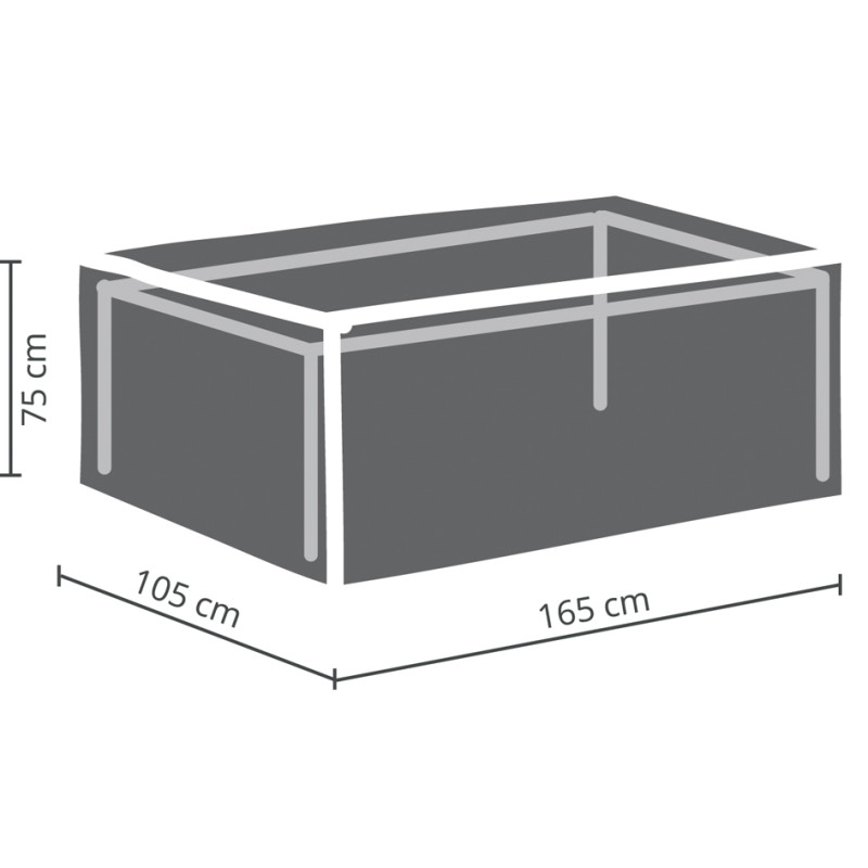 Housse pour table de jardin rectangulaire 165 x 105 x 75 cm PEREL