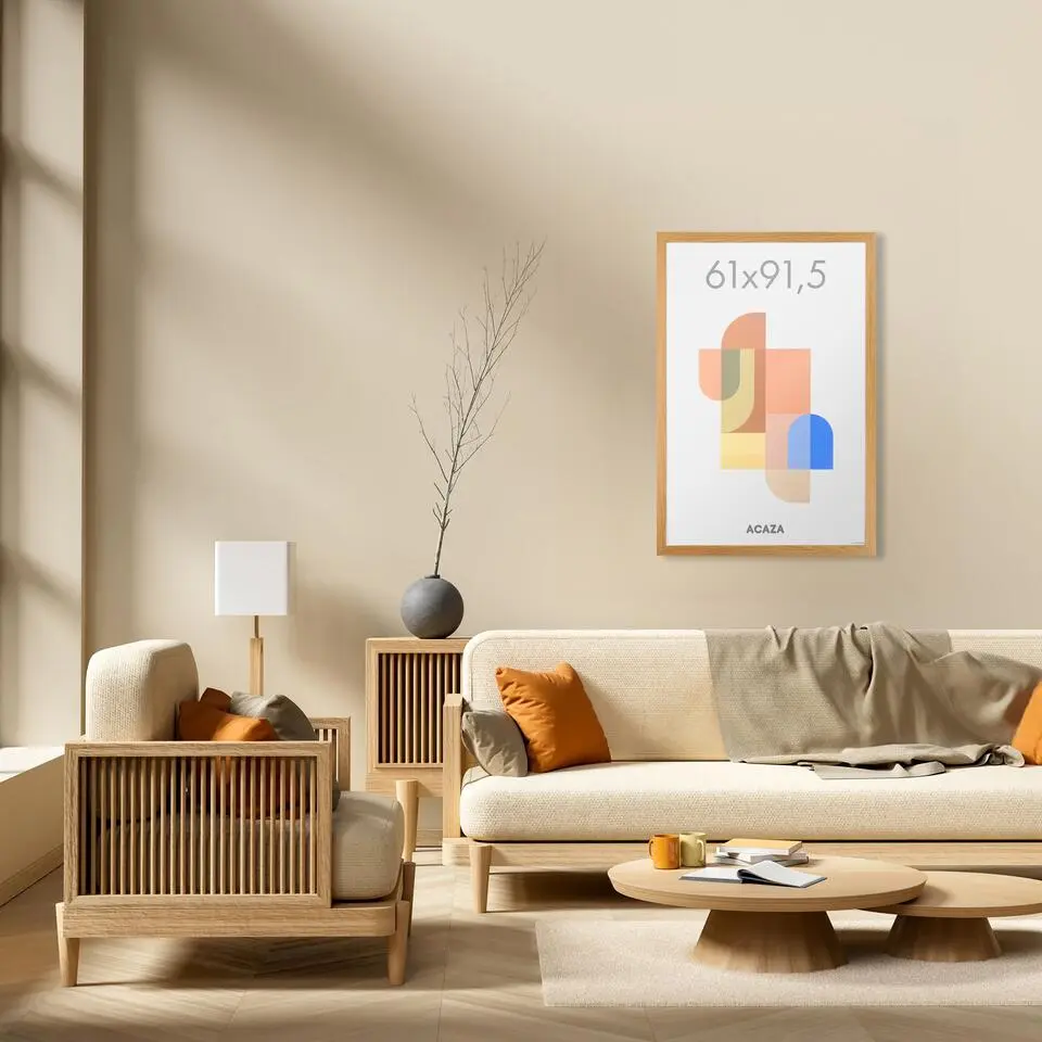 Fotolijst Poster Formaat 61x91,5 cm - MDF Hout - Warme Eike