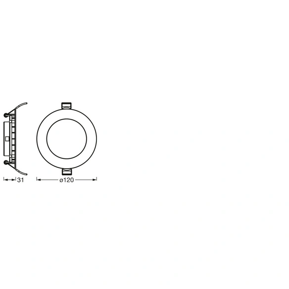 Spotleuchte, Ø 12 cm, tunable white, weiß