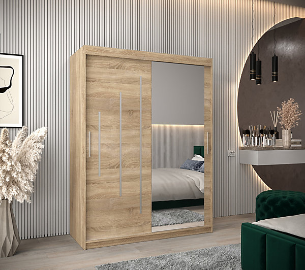 Armoire York 2 a portes coulissantes H. 200 x L. 150 x P. 62 2 portes