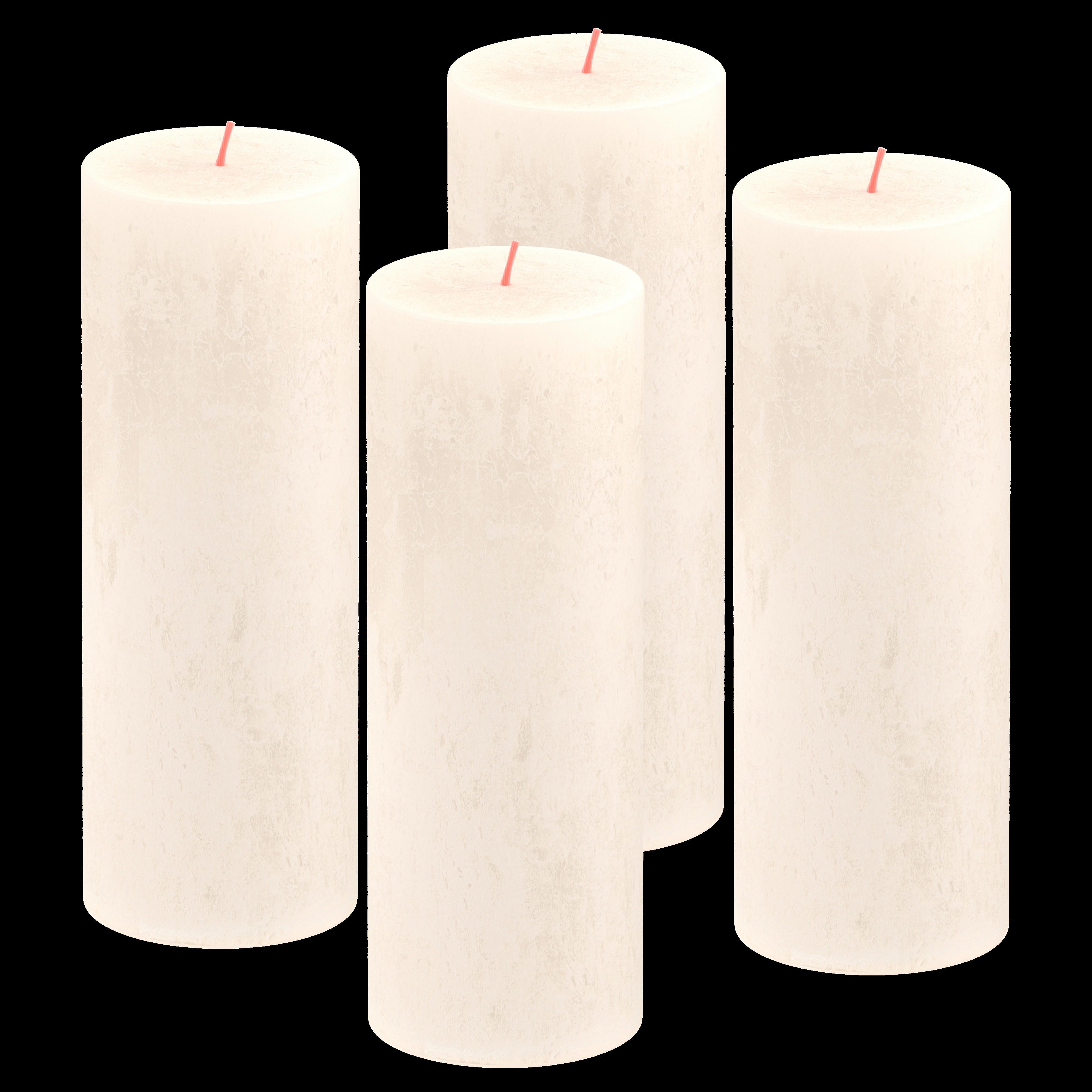 - Lot De 4 Bougies, Ivoire, 19 Cm