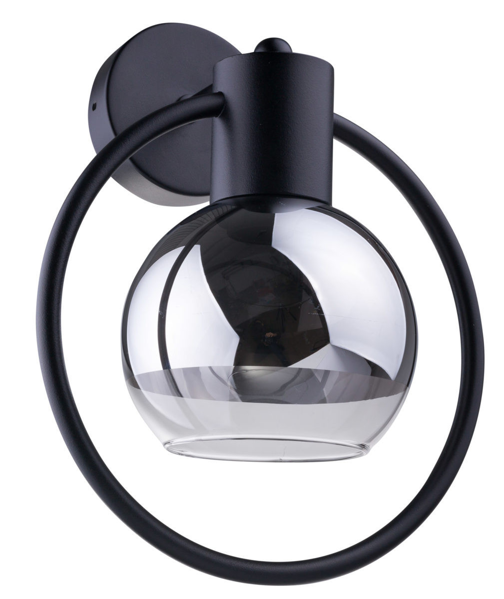 Kinkiet czarny-srebro Linda 1xE27x15W wym:31x25x20cm IP20 Sigma