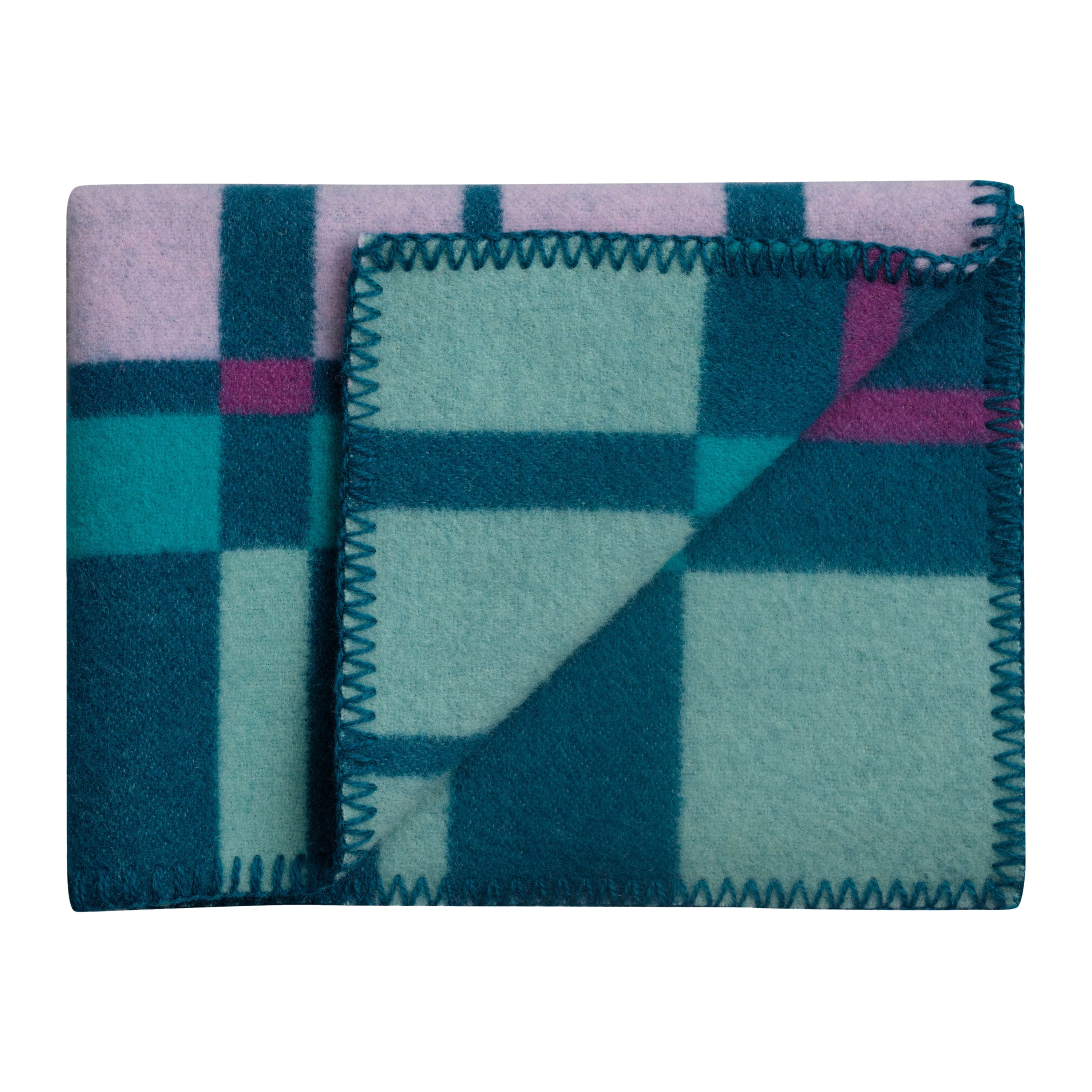 Røros Tweed City Plaid 67 x 100 cm - Aqua