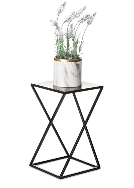 Kwietnik nowoczesny czarny stojący 40 cm