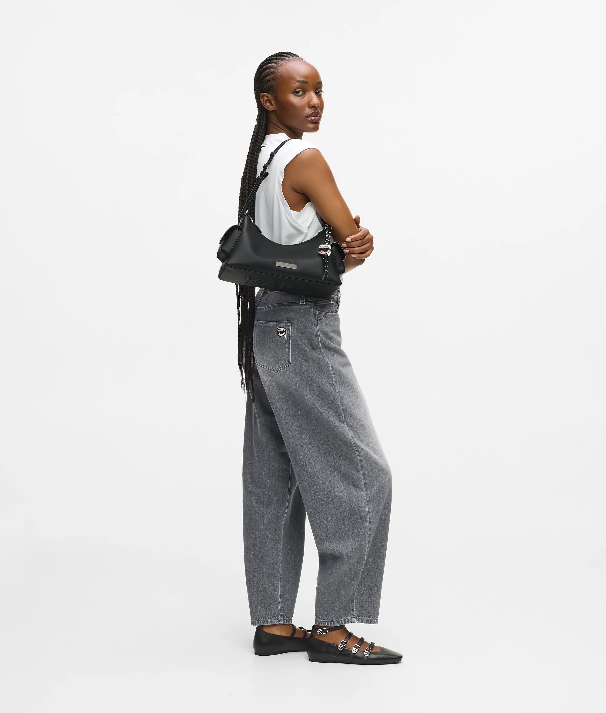Sac porté épaule cargo lisse Ikon