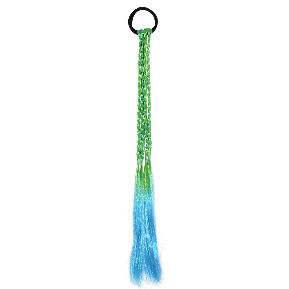 Extension élastique à cheveux avec tresses en nylon L41cm - 3 modèles