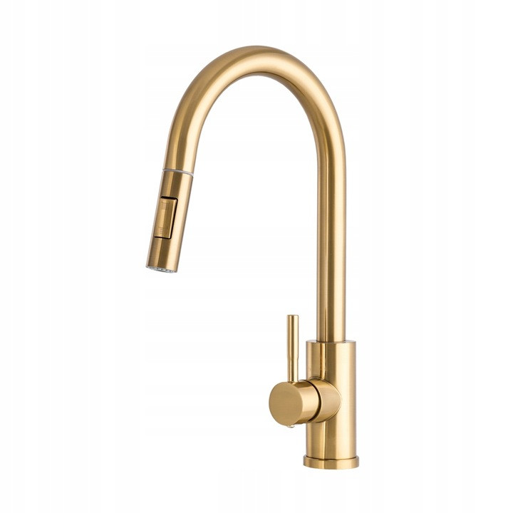 Bateria kuchenna wyciągana wylewka złota Loseto brushed gold