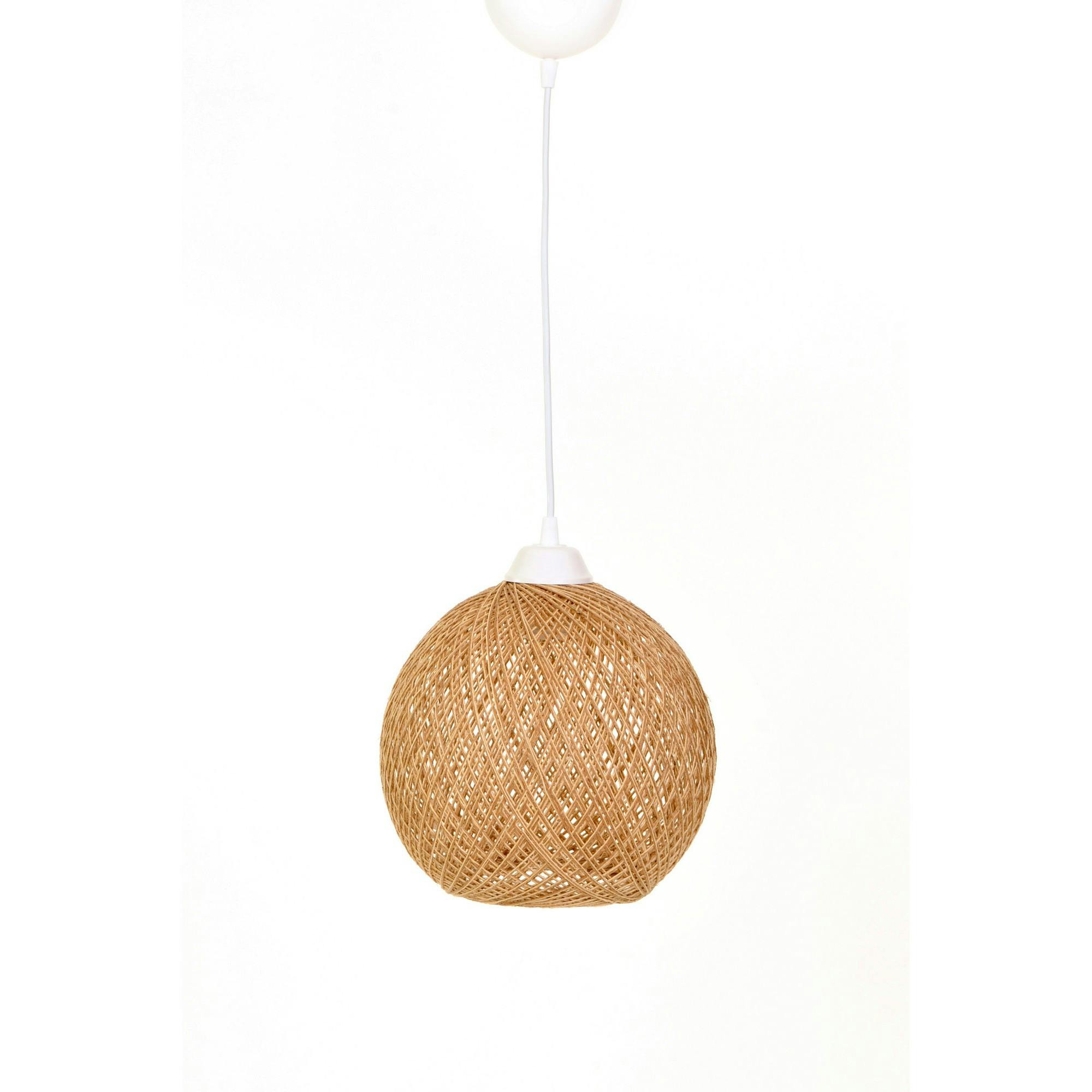 Suspension bohème en jute naturelle – forme boule AROSA