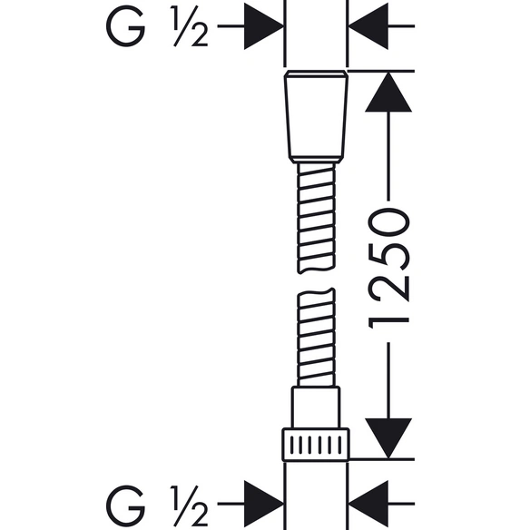 Brauseschlauch »Metaflex«, Länge: 1,25 m, ø 8,5 mm