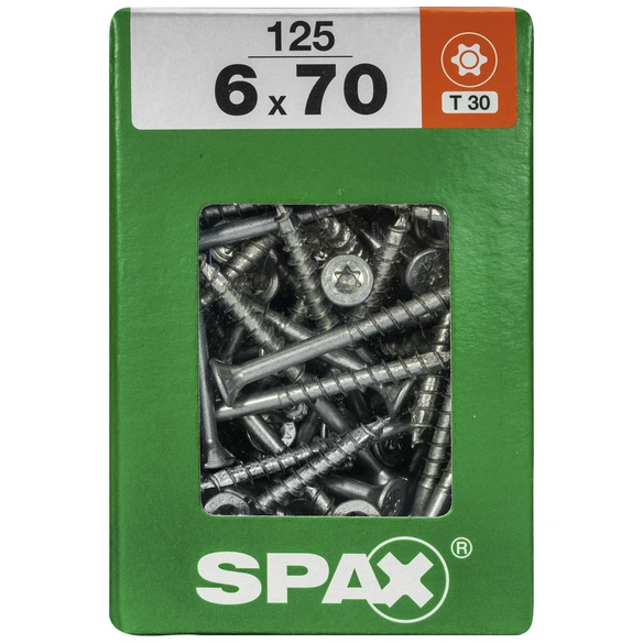 Universalschraube, 6 mm, Stahl, 125 Stk., TRX 6x70 XXL