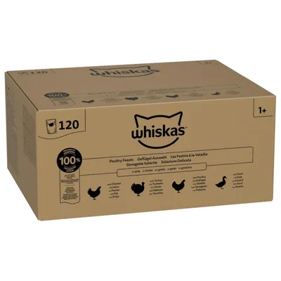 Whiskas Adult Pouches Poultry Selection in Jelly 120 x 85g