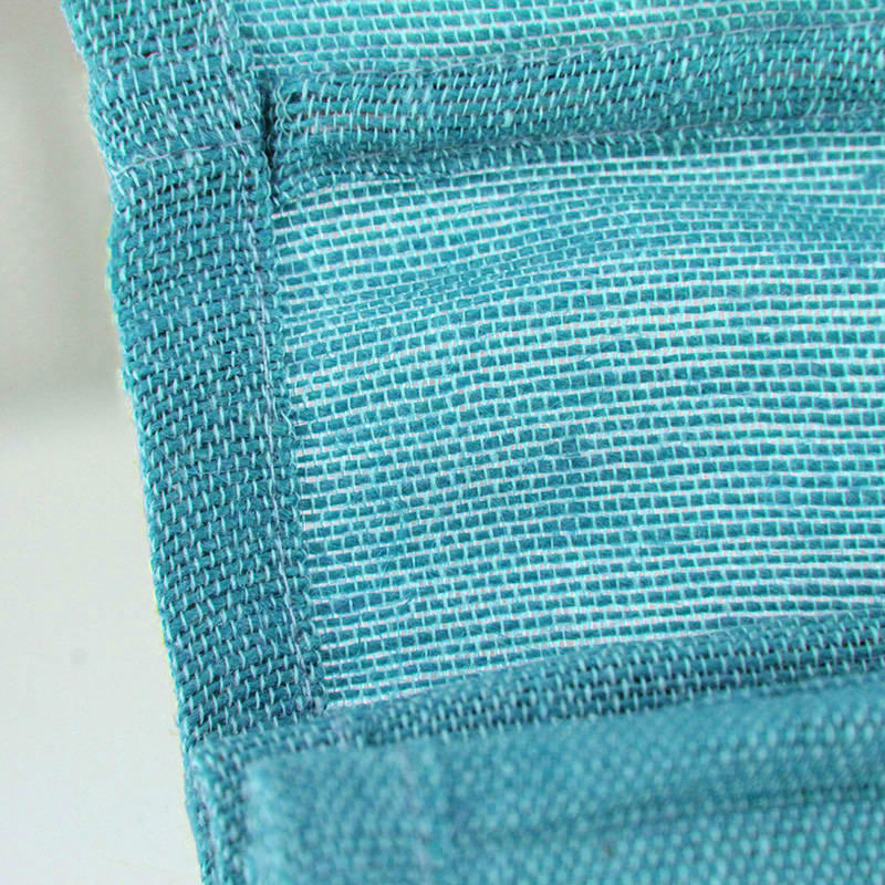 TRIBU - Store voilage en jute et coton bleu clair 60x200