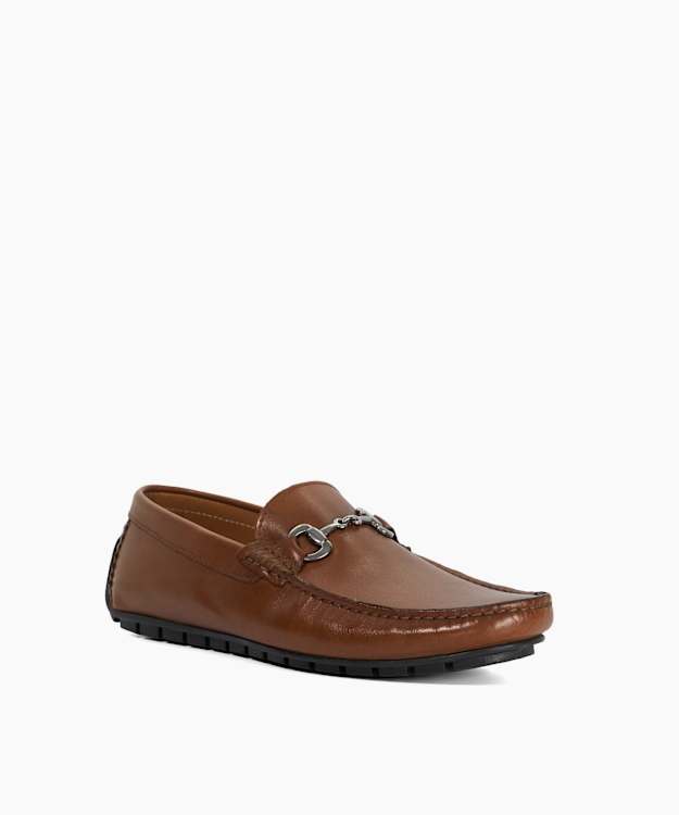 Brackon Tan - Snaffle Trim Suede Loafers