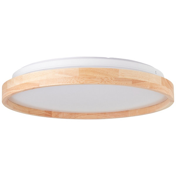 ALSON Plafonnier bois clair/blanc LED intégrée 26W métal/bois/plastique ampoule incluse