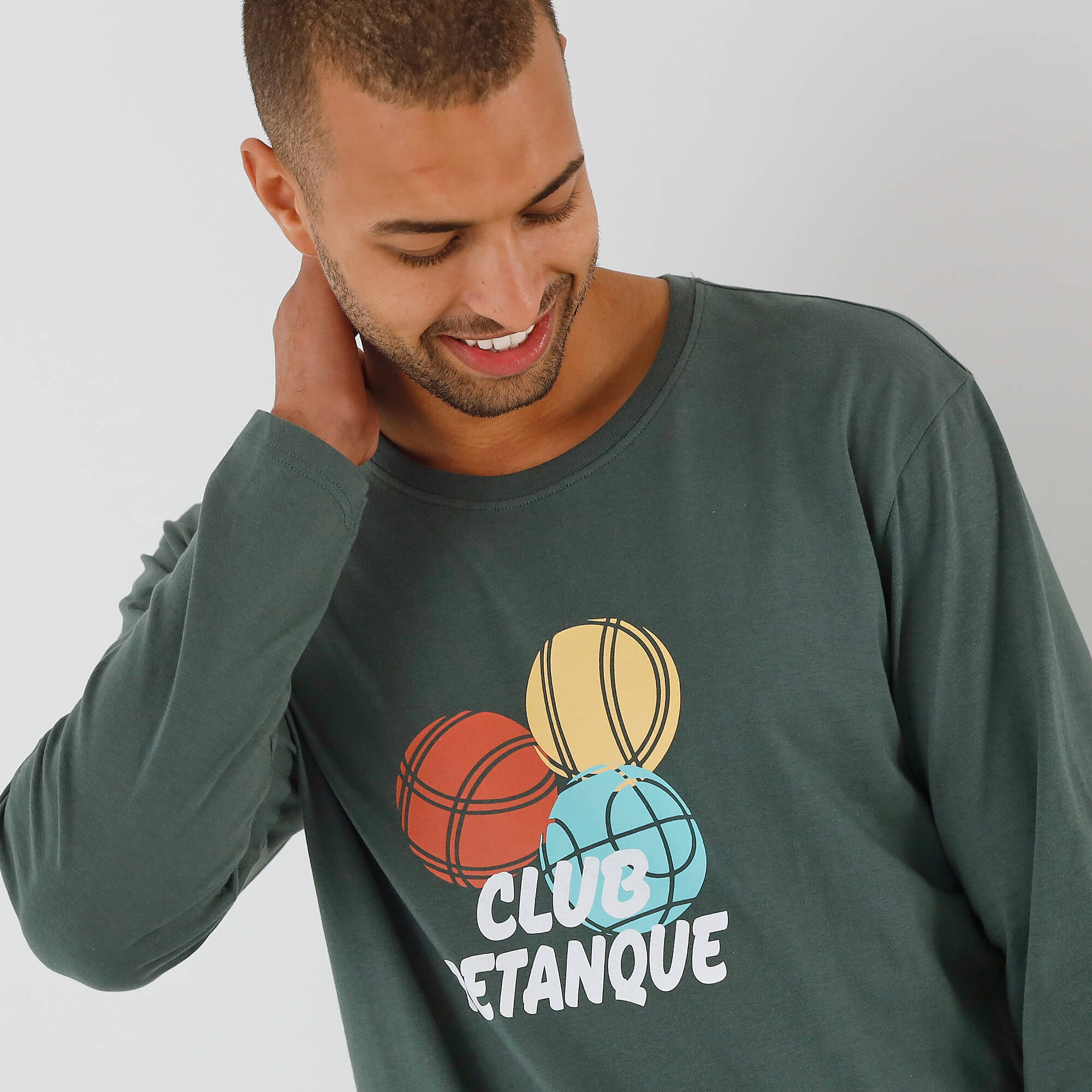 Pyjama message motif pétanque manches longues
