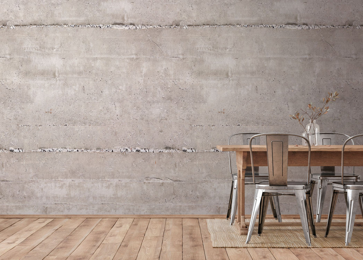 Livingwalls fotobehang betonlook grijs en crème - 159 x 280 cm - AS-392521