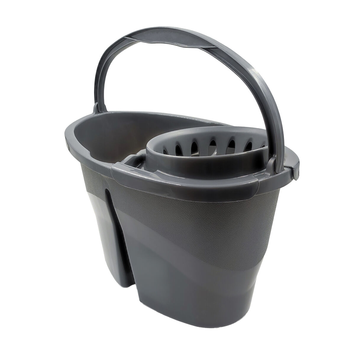 Balde com espremedor cinza com divisória 16l