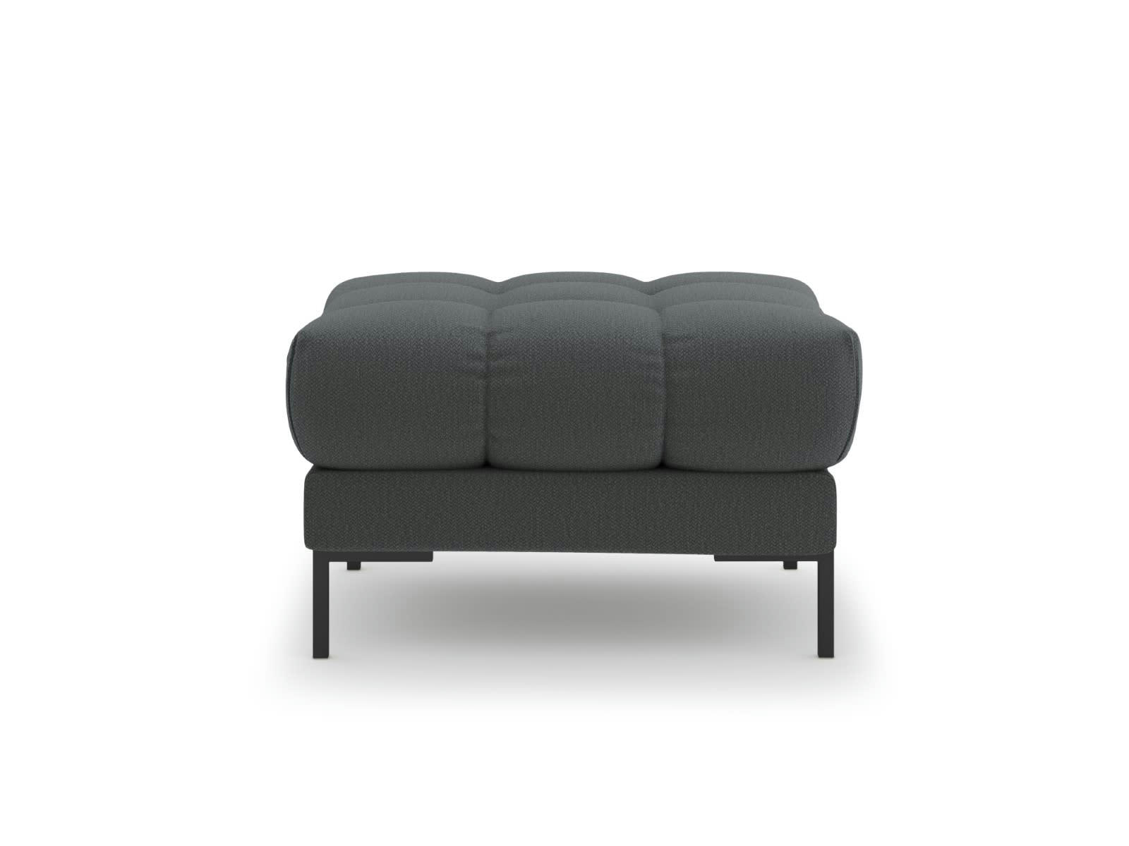 MAMAIA - Pouf 1 place en tissu structurel gris foncé