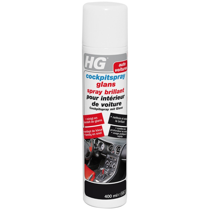 Spray brillant pour intérieur de voiture 0,4 L HG