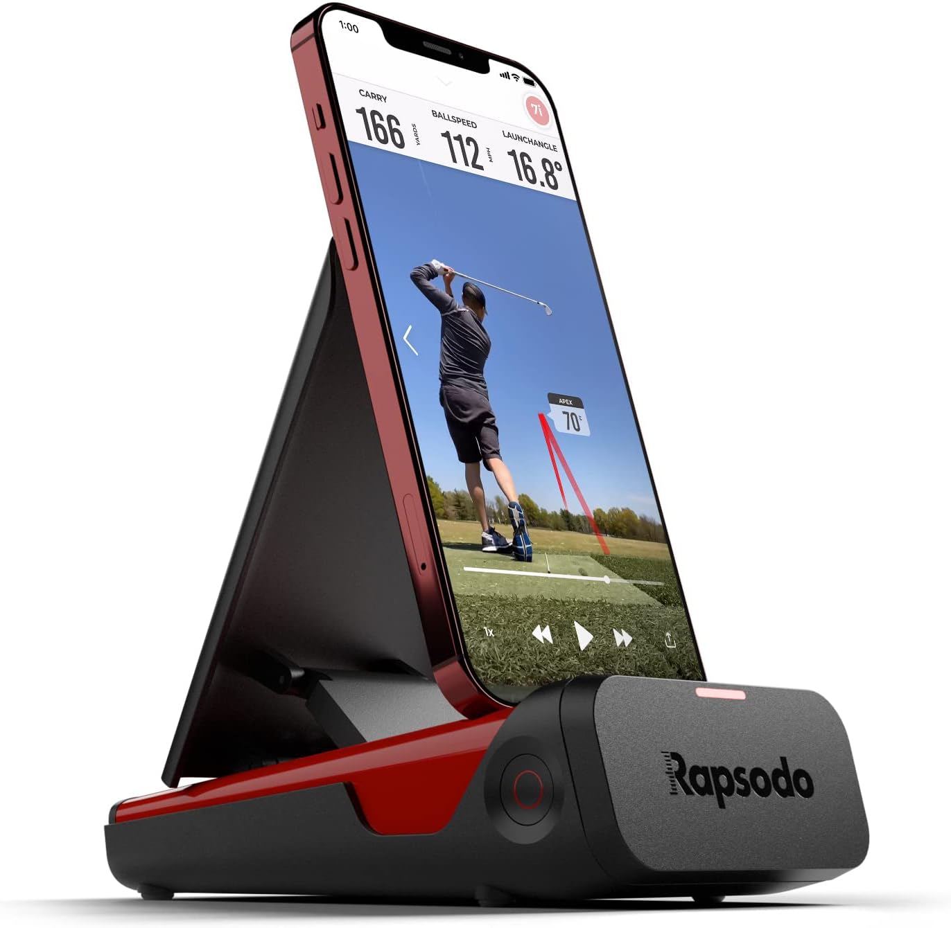 Rapsodo Mobile Launch Monitor for Golf Indoor and Outdoor Use with GPS Satellite View and Professional Level Accuracy  iPhone & iPad Only