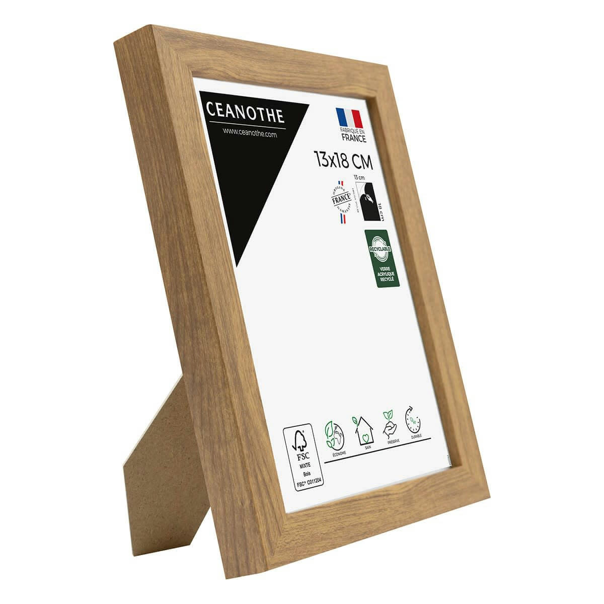 PRECIOUS - Cadre photo noyer 13x18 cm résine recyclée