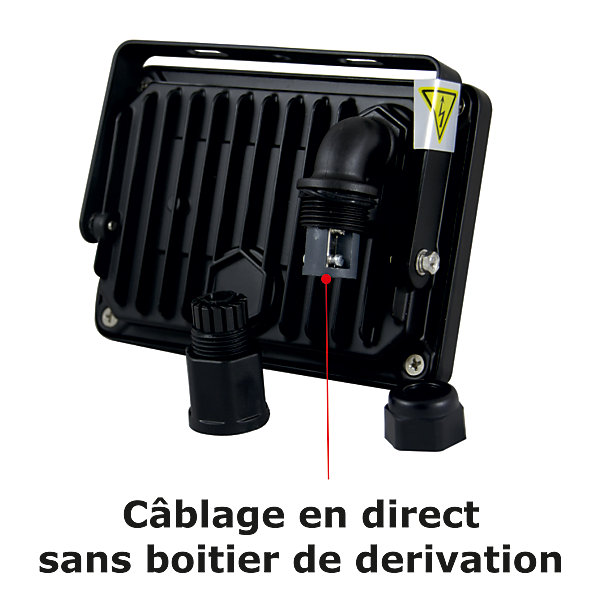 Lot de 4 projecteurs LED 30W/IP65/IK10/2700lm/4000K connexion directe - sans câble - garantie 5 ans