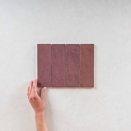 Carrelage Effet Zellige Bordeaux LA RIVIERA 6,5x20 Juneberry - Les Carreaux de Jean