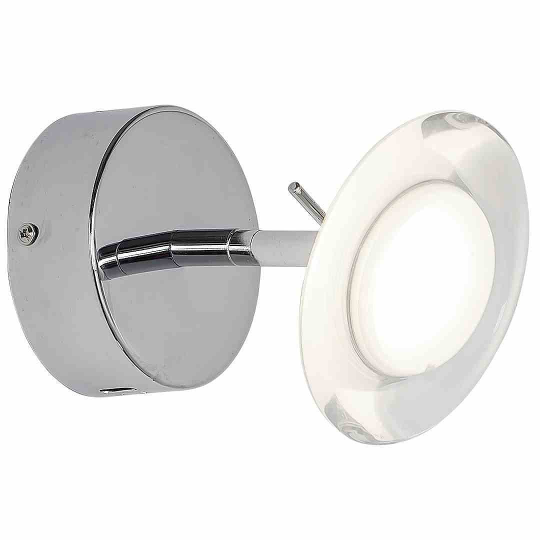 Kinkiet ELLIPSEsrebrny LED 1x5W 350lm wym:11x11x13cm IP20 Milagro