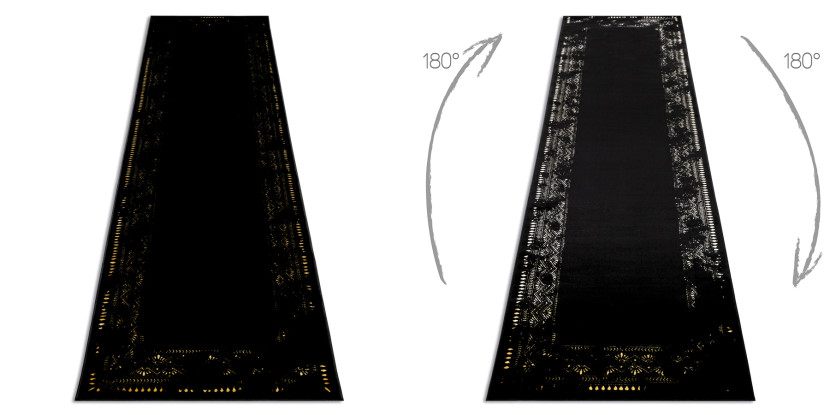 Dywan, Chodnik GLOSS nowoczesny 408C 86 Ramka stylowy, glamour, 80x300 cm