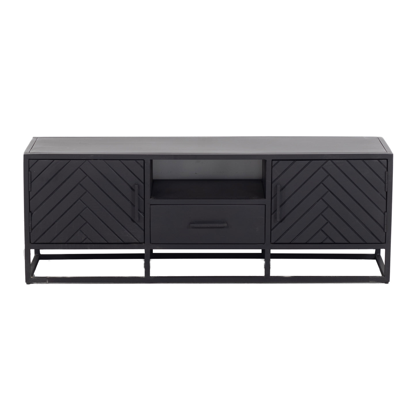 Giga Meubel Tv-meubel Isa - Zwart Mangohout - 140x40x50cm