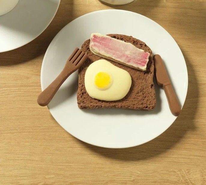 CHOC ON CHOC Chocolate Egg And Bacon On Toast